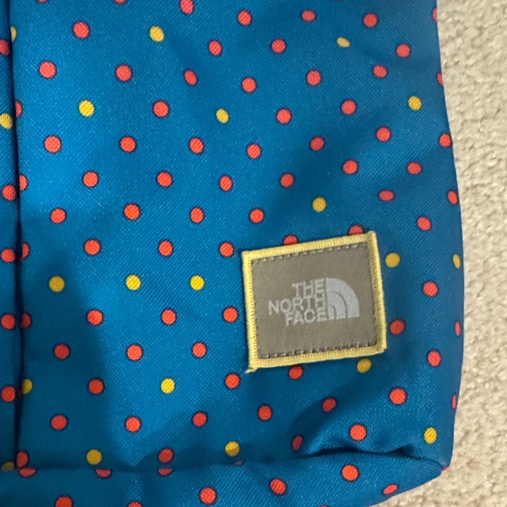 North Face Blue -Teal Polka Dot Crossbody Bag - Picture 3 of 4